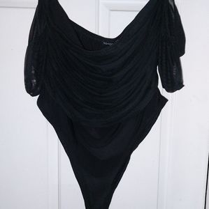 Off the shoulder ruched bodysuit